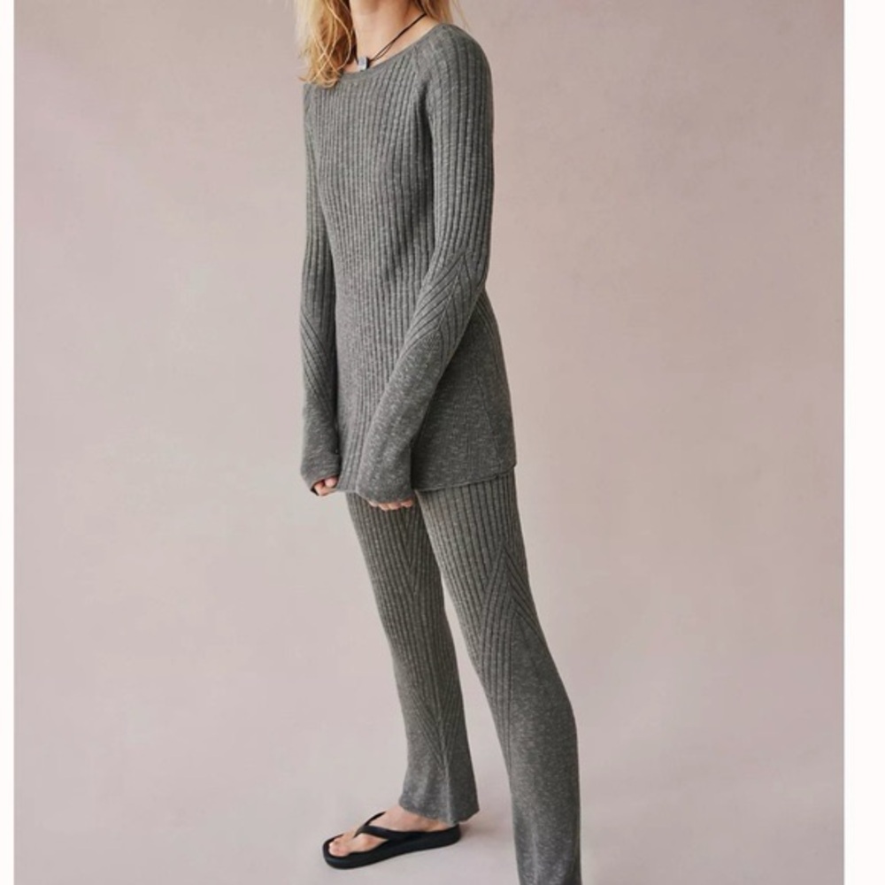 NWT Free‎ People Asbury Sweater Set - Mulled Basil small